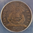 1787 Fugio Cent  Anacs F12 Fine Details