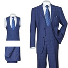 Men s 3 Piece Luxurious Suit With Vest pants Two Button Two Side Vents 