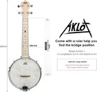 Banjo Ukulele 23    Concert Open Back Maple Body W  Remo Head   Bag   Accessories