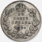 1929 Canada George V 10 Cents Dime 80  Silver 10c Canadian