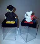     lot Of 2 World Of Miniature Bears  Theresa Wu  Brown Graduate   White Bear       