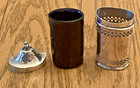 Antique Asprey   Co Edwardian Sterling Silver   Cobalt Pepper   Sugar Shaker