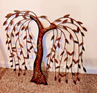 Vntge Bronze Colored Metal Willow Tree 22in Wall Decor