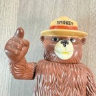 Vintage Smokey Bear Plastic Coin Bank 1977 R Dakin Movable Arm Pointing Finger
