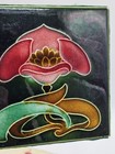 Antique Fireplace Tile Art Nouveau Moulded Majolica Flowers Lot Of 3 Boho Glam 