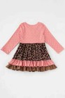 Hd Toddler Girl Pink Thanksgiving Turkey Applique Ruffle Dress Size 2t New