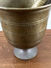 Vintage Heavy Solid Brass Mortar   Pestle Pharmacy Apothecary