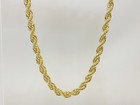 10k Yellow Gold Solid Rope Chain Necklace Diamond Cut Real Gold 10mm 24  