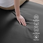 100  Egyptian Cotton Fitted Sheet Queen Size Black  600 Thread Queen  Black