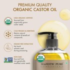 Majestic Pure Usda Organic Castor Oil 8 Fl Oz - 100  Pure And Natural- Cold Pres