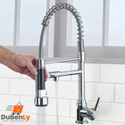 Chrome Kitchen Faucet Swivel Single Handle Sink Pull Down Sprayer Mixer Tap