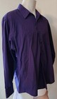 Van Heusen Dress Shirt Men s Xl 17 5 32 33 Purple Fitted Wrinkle Free Euc  549