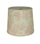 Albert Estate Ltd  Baby Pink Toile Lamp Shade   12  Washer Fitter