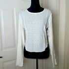 Pointelle Long Sleeve Top
