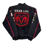 Dodge Racing Jh Designs Nascar Varsity Jacket - Small Black Cotton