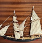 Antique Vtg Alberich Wood Folk Art Bergantin Goleta    mary Celeste    Ship Diorama