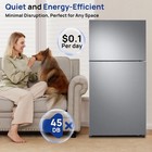 Smad Top-freezer Adjustable Refrigerator  18 Cu ft Stainless Steel Food Storage