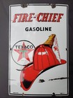 Vintage Original 1951 Porcelain Texaco Fire Chief Gas Pump Plate Sign Pontiac