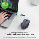 Cordless Wireless Mouse 2 4ghz Usb Receiver 1600 Dpi 6 Button Computer Laptop Pc