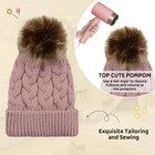 Toddler Winter Hat For Girl Boy Warm Knit Baby Beanie Cute Pom Pom Winter Hat   
