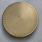 Vintage Dorset Compact Fifth Avenue Gold Tone Guilloche Enamel Floral Makeup   