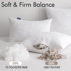 Euro Pillow Inserts 26x26 Inch Set Of 2  Feather Mix Polycotton