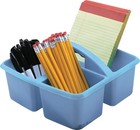 Teacher Created Resources Light Blue Portable Plastic Storage Caddy 6-pack