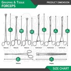 Range Of Grasping   Tissue Forceps Intestinal Surgical Instruments German Grade