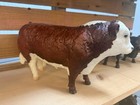Brown   White Cow Figurine Plastic Farm Animal Collectible Decor Statue
