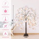 4ft Cherry Blossom Tree With 360 Led Fairy Lights Artificial Lighted Tree With 8