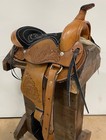 Used 10  Brown Leather Pony Kids Round Skirt Saddle
