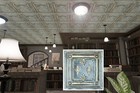 Ancient Ceiling Tiles  Easy To Install Pvc Panels  Pl63 Bluish Gold 10pcs