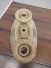 2 Lighting Art Deco Victorian Embossed Floral Motif Double Socket Ceiling Light