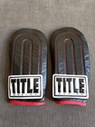 Vintage Title Boxing Super Speed Bag Gloves Black Leather - New  