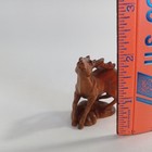 Vintage Japanese Boxwood Netsuke Carving Deer Stag Buck Antelope Signed