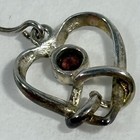 Coldwater Creek Dbl Heart Stone Sterling Silver Jewelry Set Necklace Earrings