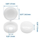 100pcs White Plastic Hinged Screw Cover Caps With Washer Flip Tops  White-c 