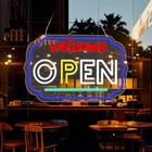 Open Sign For Business 16 x 11  Multicolor Led Neon Open Wall Sign Usb Powered