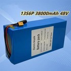 13s6p 100  Brand New 48v 38ah  Battery Pack 38000mah 48v 2000w 50a Bms