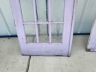 60 x78 1 4   Pair Antique Vintage 15 Pane French Double Doors  Old Wooden Doors