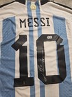 Lionel Messi Signed 2022 Argentina World Cup Jersey Beckett Bas Coa