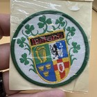 Vintage Ireland Coat Of Arms Crest Shamrocks Travel Souvenir Woven Patch Mip