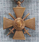 Ww1 French Army Croix De Guerre 1914-1918 Medal Bronze  37mm