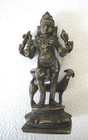 Antique Bronze Statue Kal Bhairava Hindu God Deity