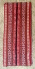 Vtg Wool Hand Woven Peruvian Textile 17 X 30    Bright Red Teal Black
