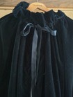 Vintage Black Velvet Gothic Victorian Hooded Cape Cloak