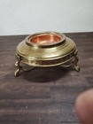 Vintage Brass Hammered Copper Ashtray Brazier Coal Pot Made In Italy Read Desc