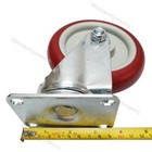 4 Pack 5 Inch Caster Wheels Swivel Plate Polyurethane Wheels Heavy Duty Wheels