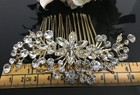 Gold Tone Hair Comb Bridal Wedding Crystal Rhinestone Hair Accessories Ha3201