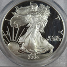 2004 W Pcgs Pr69 Dcam Proof 1 Oz Silver American Eagle Sae  1 Us Coin  53921a  